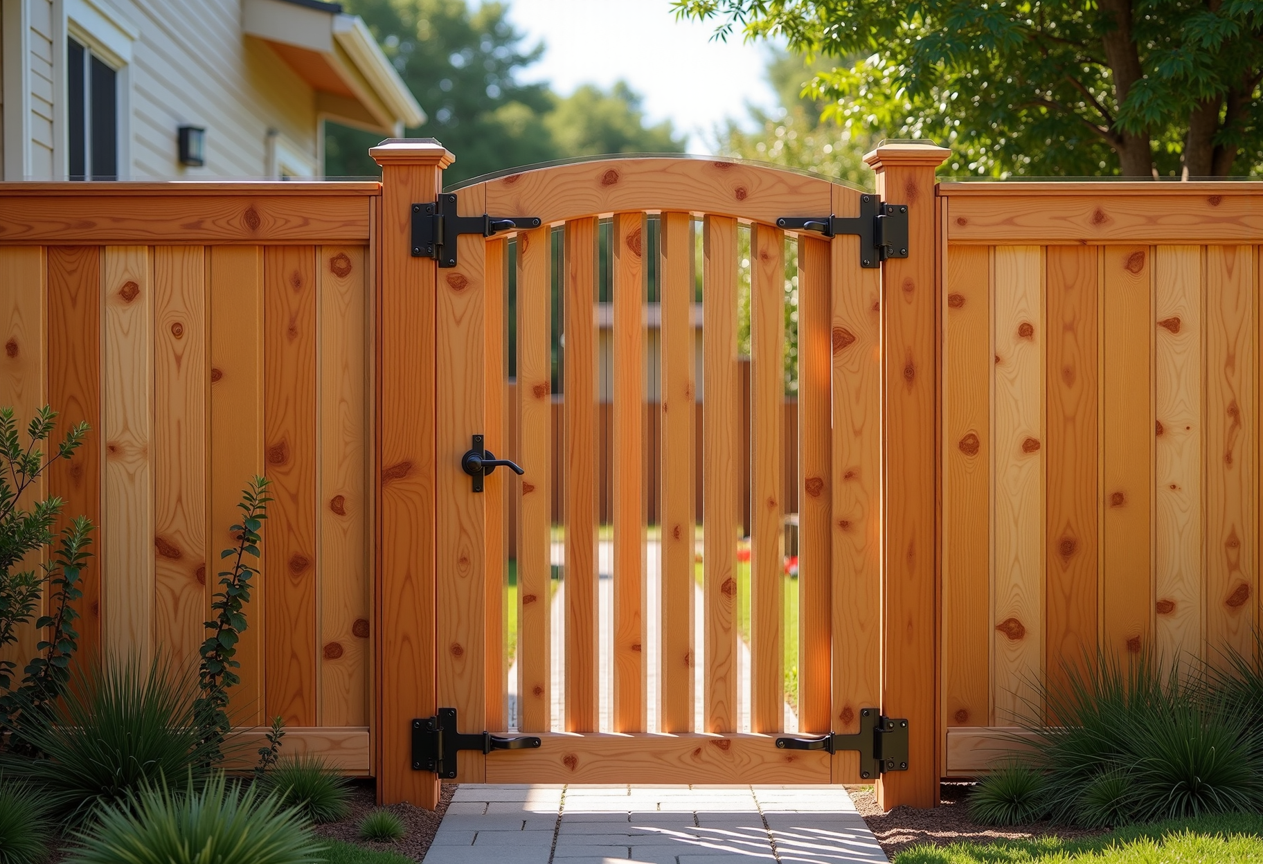 Custom cedar gate